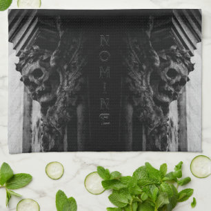 Stone Wings Skull Geschirrtuch