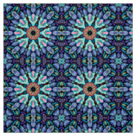 Stone Wonder Vintag Blue Fraktal Kaleidoskop Stoff