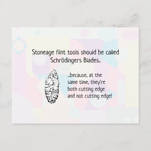 Stoneage Flint Tools - alias Schrodingers Blades Postkarte (Vorderseite)