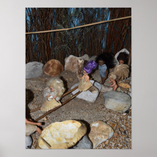 Stoneage Kinder spielen. Poster