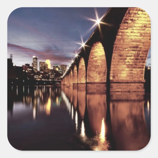 Stonearch Skyline Quadratischer Aufkleber (Vorderseite)