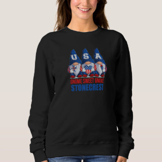 Stonecrest Georgia Gnome Sweet Gnome American Flag Sweatshirt