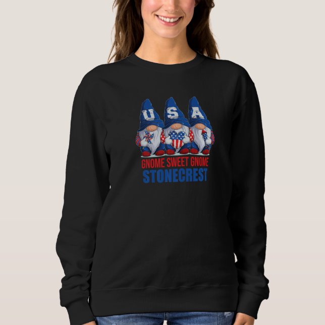 Stonecrest Georgia Gnome Sweet Gnome American Flag Sweatshirt (Vorderseite)