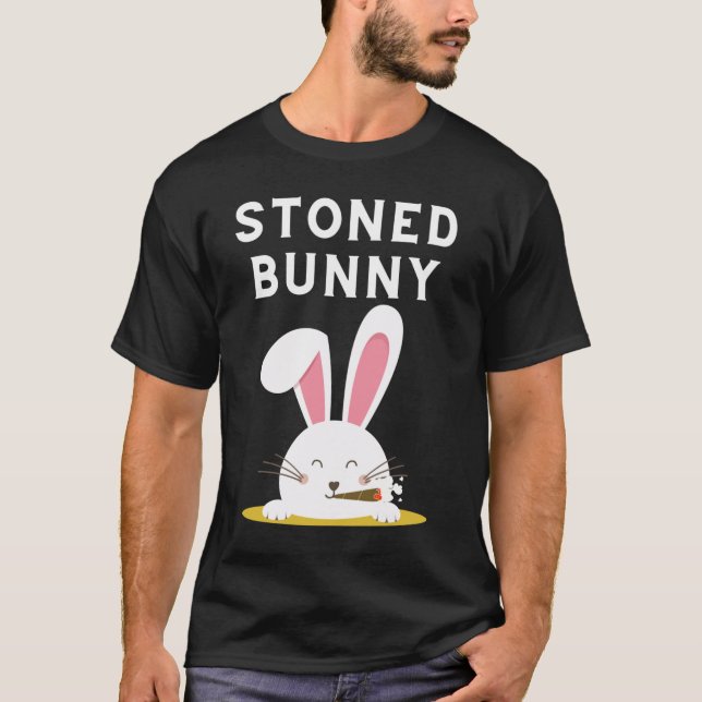 STONED    BUNNYEASTER STONER Intelligente Sto T-Shirt (Vorderseite)