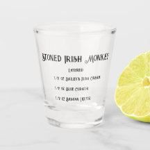 Stoned Irish Monkey Novelty Shot Glass