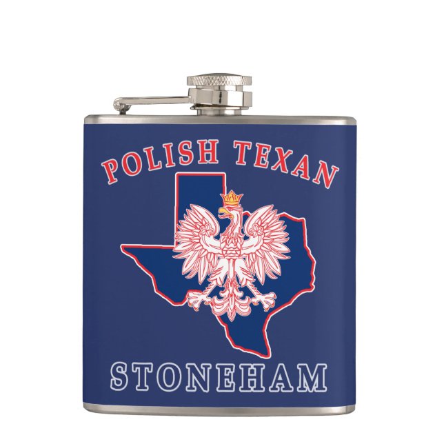 Stoneham Polish Texan Flachmann (Vorderseite)
