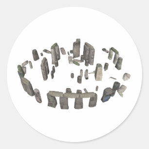 Stonehenge: 3D-Modell: Runder Aufkleber