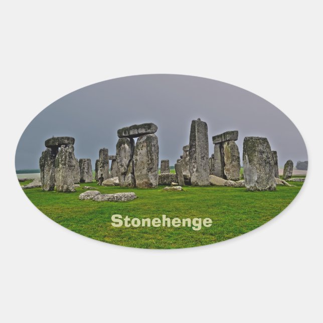 Stonehenge Alte historische Stätte des Powers Ovaler Aufkleber (Vorderseite)