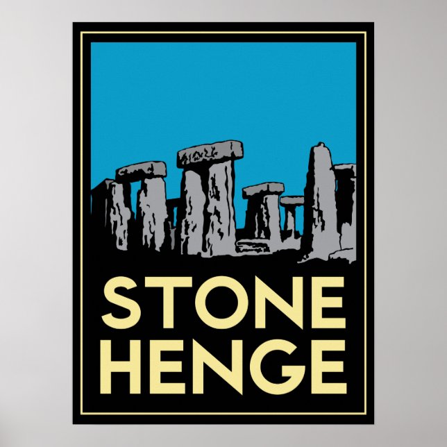 Stonehenge art Deko Reiseplakat (Vorne)