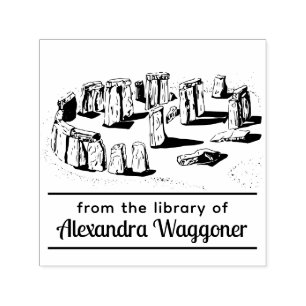 Stonehenge „Aus der Bibliothek von“ Buchtitel Permastempel