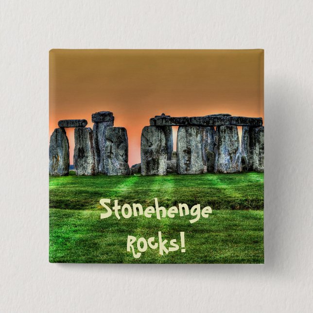 Stonehenge Celtic Stehend Stones in Großbritannien Button (Vorderseite)