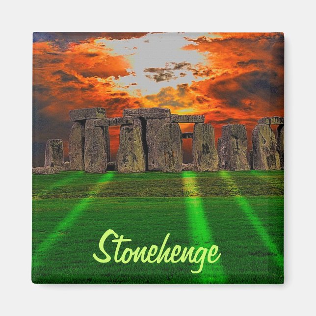 Stonehenge Celtic Stehend Stones in Großbritannien Magnet (Vorne)