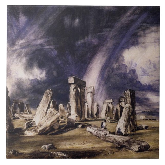 Stonehenge (Denkmal der alten englischen Bronzezei Fliese (Vorderseite)