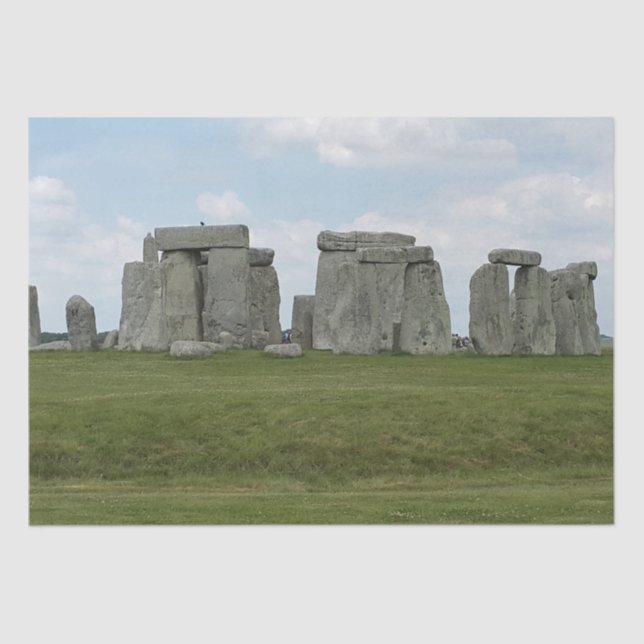Stonehenge England an einem bewölkten Tag. Seidenpapier (Vorderseite)