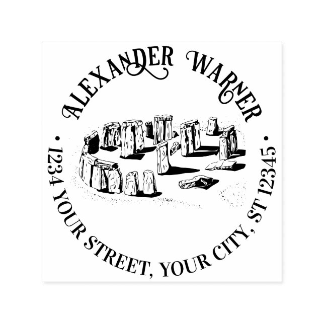 Stonehenge England Name Rücksendeadresse Permastempel (Design)