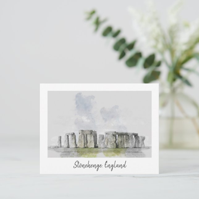 Stonehenge England Postcard - Antike Welt Postkarte (Stehend Vorderseite)
