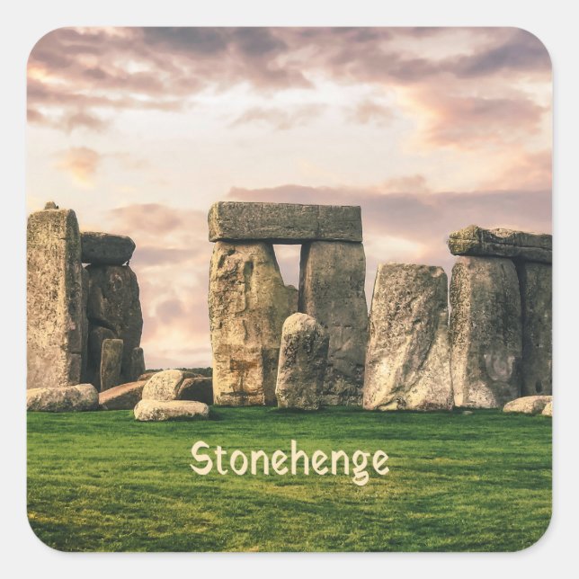 Stonehenge England Quadratischer Aufkleber (Vorderseite)