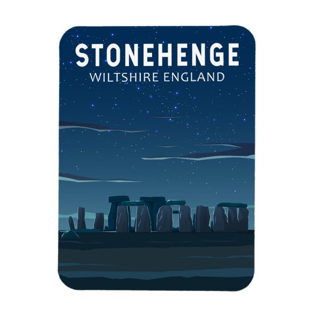 Stonehenge England Reisen Vintage Kunst Magnet (Vertikal)
