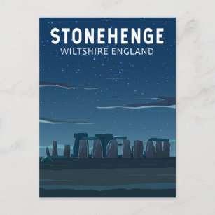 Stonehenge England Reisen Vintage Kunst Postkarte