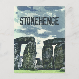 Stonehenge England Retro-Vintage-Plakat Postkarte