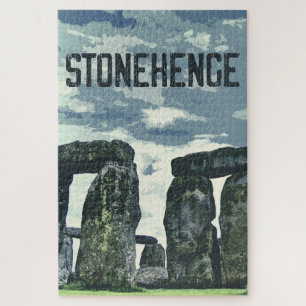 Stonehenge England Rettro Vintage Poster Postcard  Puzzle