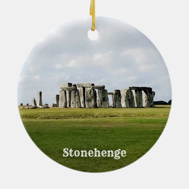 Stonehenge England Souvenir-Ornament Keramik Ornament (Hinten)