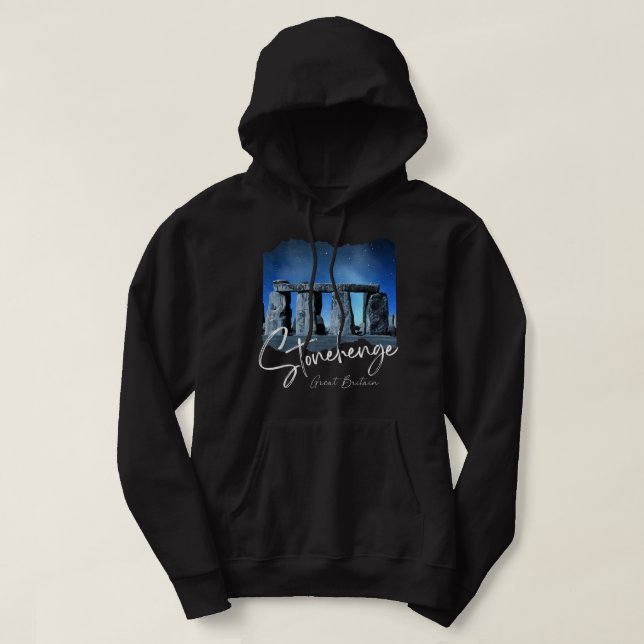 Stonehenge England Souvenir - Stonehenge at Night Hoodie (Design vorne)