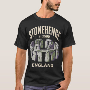 Stonehenge England Vintage Reiseplakat Retro 70er T-Shirt
