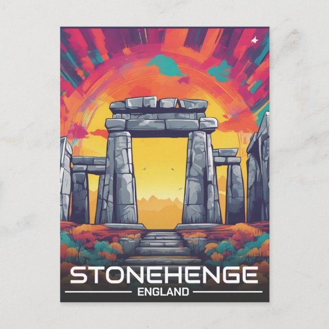 Stonehenge England Wiltshire Welterbe Postkarte (Vorderseite)