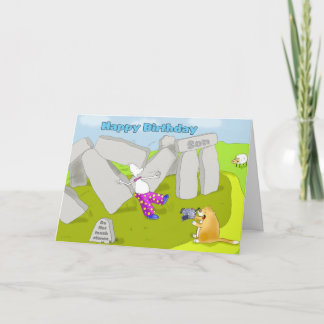 stonehenge Geburtstagssohn Karte