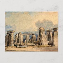 Stonehenge, Landschaft, Malerei Postkarte