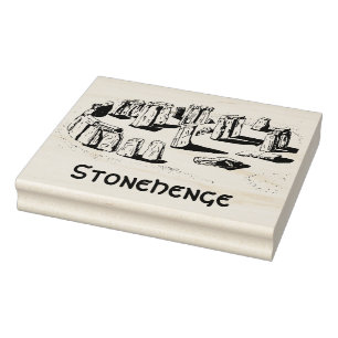 Stonehenge Line Art Zeichnend Gummistempel