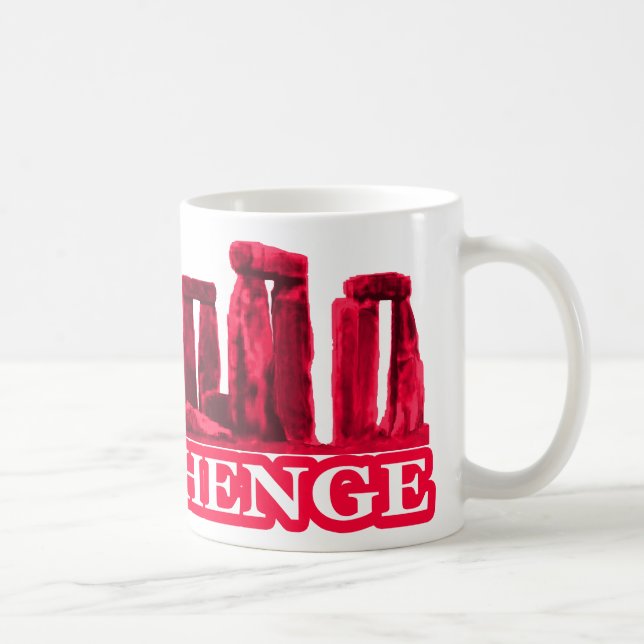 Stonehenge Magenta transformiert das MUSEUM Zazzle Kaffeetasse (Rechts)