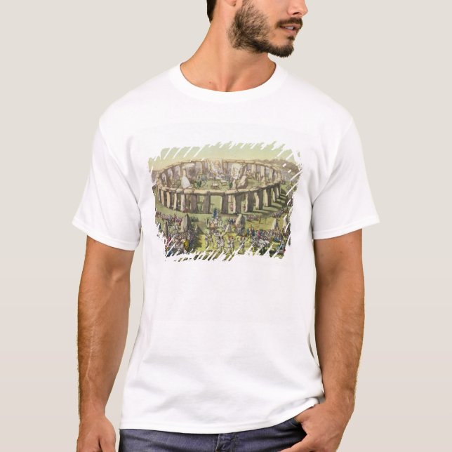 Stonehenge oder ein Kreistempel der Druiden, pl T-Shirt (Vorderseite)