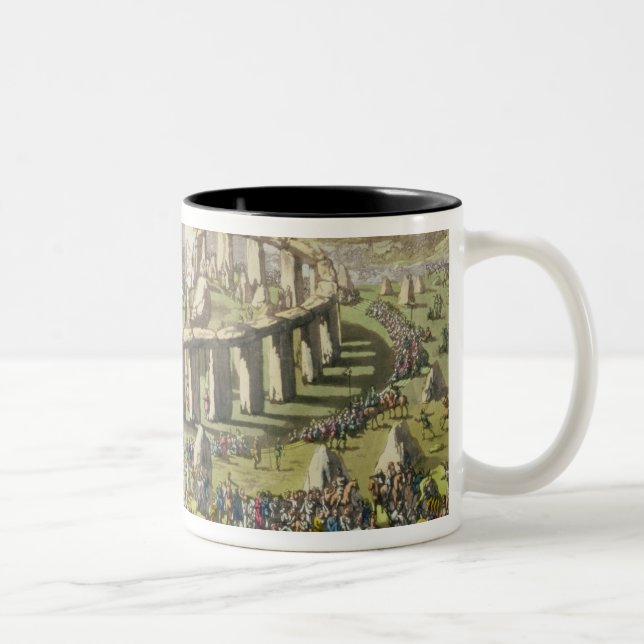 Stonehenge oder ein Kreistempel der Druiden, pl Zweifarbige Tasse (Rechts)