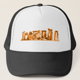 Stonehenge Orange The MUSEUM Zazzle Geschenke Truckerkappe