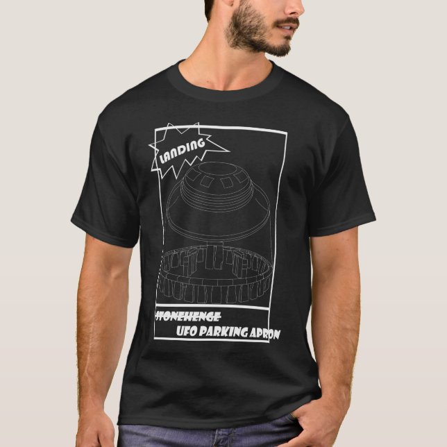 Stonehenge Parking Schürze White T-Shirt (Vorderseite)