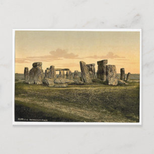 Stonehenge, Salisbury, England, Fotochrom Postkarte