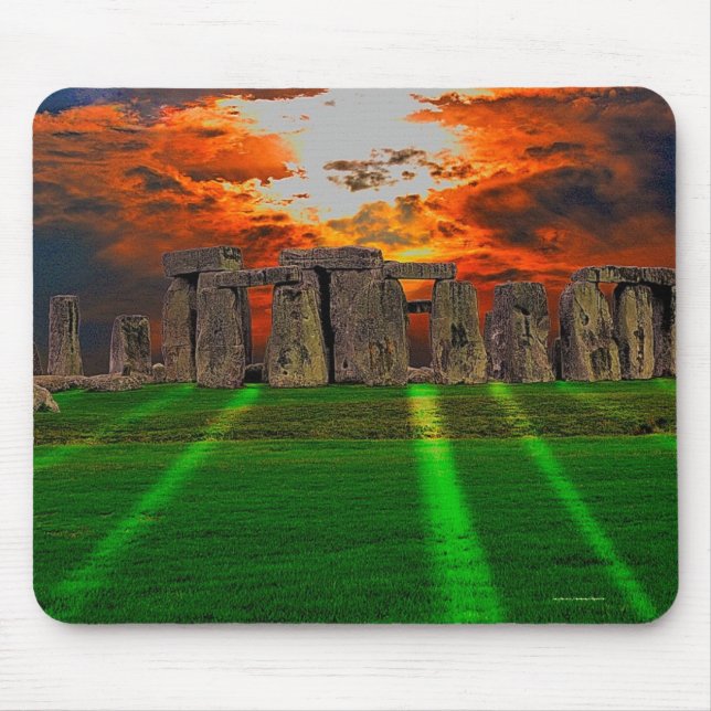 Stonehenge Stehend Stones bei Sonnenuntergang Mousepad (Vorne)
