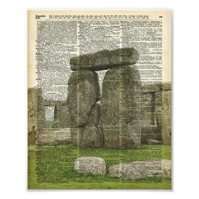 Stonehenge über die Wörterbuchseite Fotodruck (Vorne)