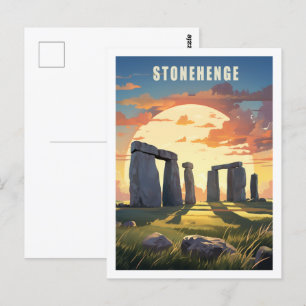 Stonehenge Vereinigtes Königreich Berühmter Reiseo Postkarte