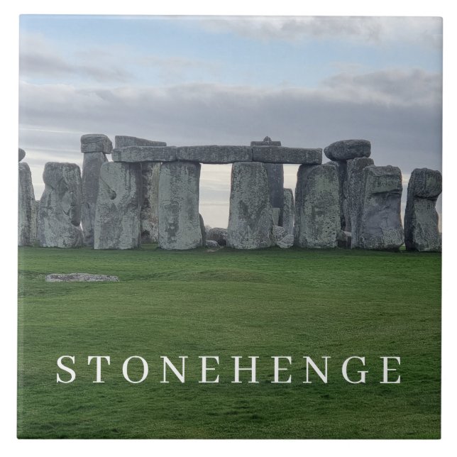 Stonehenge View Souvenir Keramik Fliesen (Vorderseite)