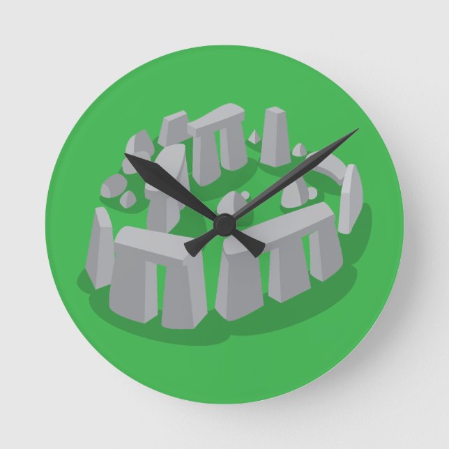 Stonehenge von England Runde Wanduhr (Vorderseite)