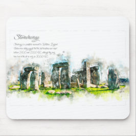 Stonehenge Watercolor Mousepad
