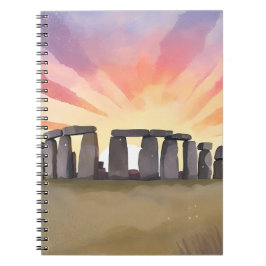 Stonehenge | Wiltshire England Historic Watercolor Notizblock