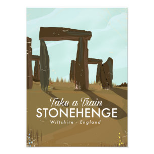 Stonehenge Wiltshire Train Poster