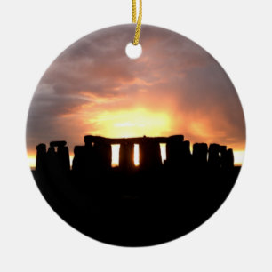 Stonehenge Winter-Sonnenwende-Verzierung Keramik Ornament