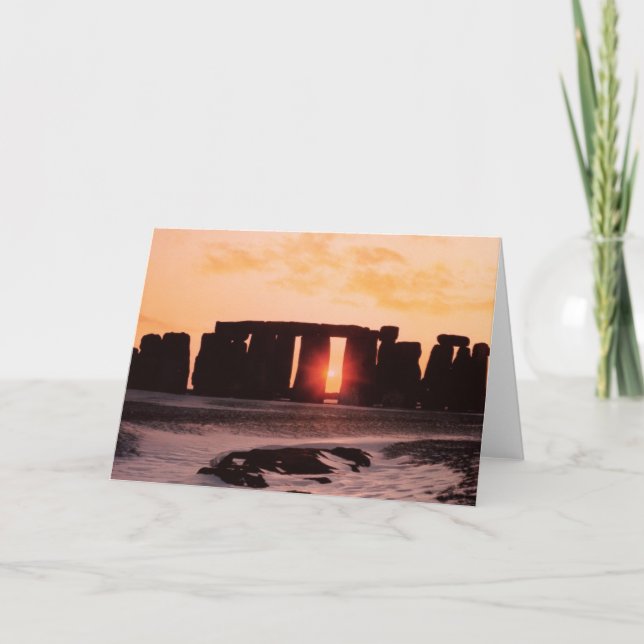 Stonehenge, Wintersolstice Feiertagskarte (Vorderseite)