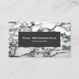 Stonemason Architecture für Schwarz-Weiß-Marmor Visitenkarte