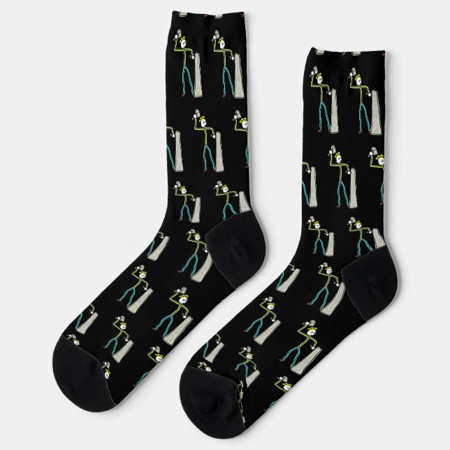 Stonemason Stickman Socken (Linkes Detail)